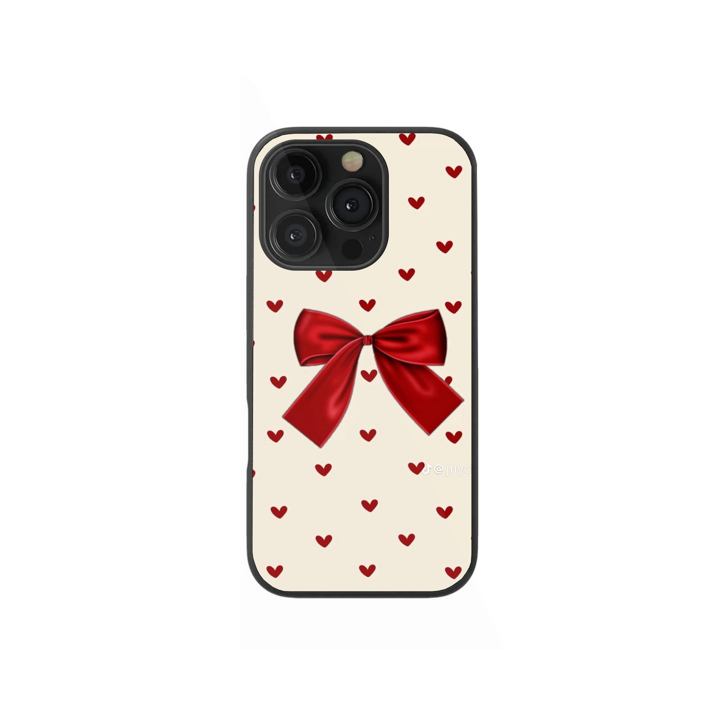 Coquette Core Red Bow & Hearts Phone Case