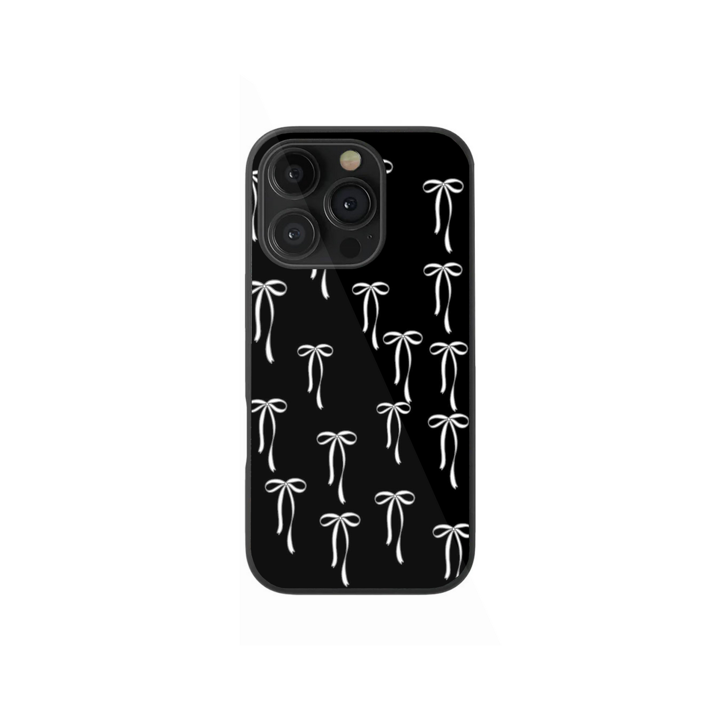 Black and White Monochrome Bows Phone Case