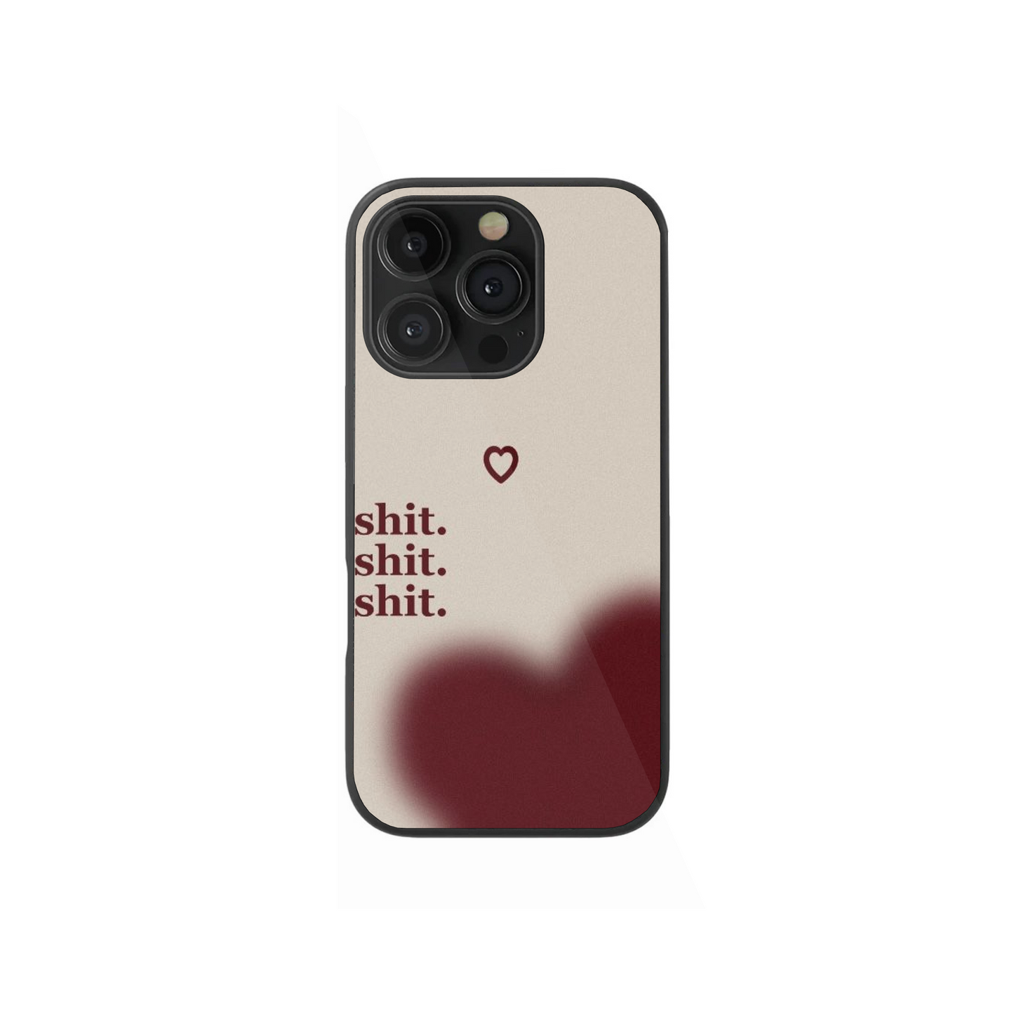 Dark Red Aura Phone Case - "shit. shit. shit."