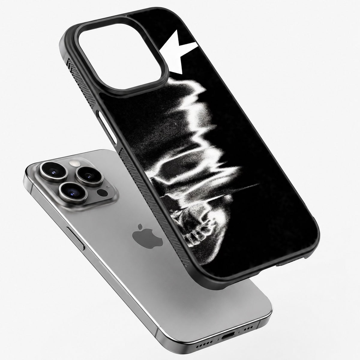Skull Glitch - Bumper Glass Case
