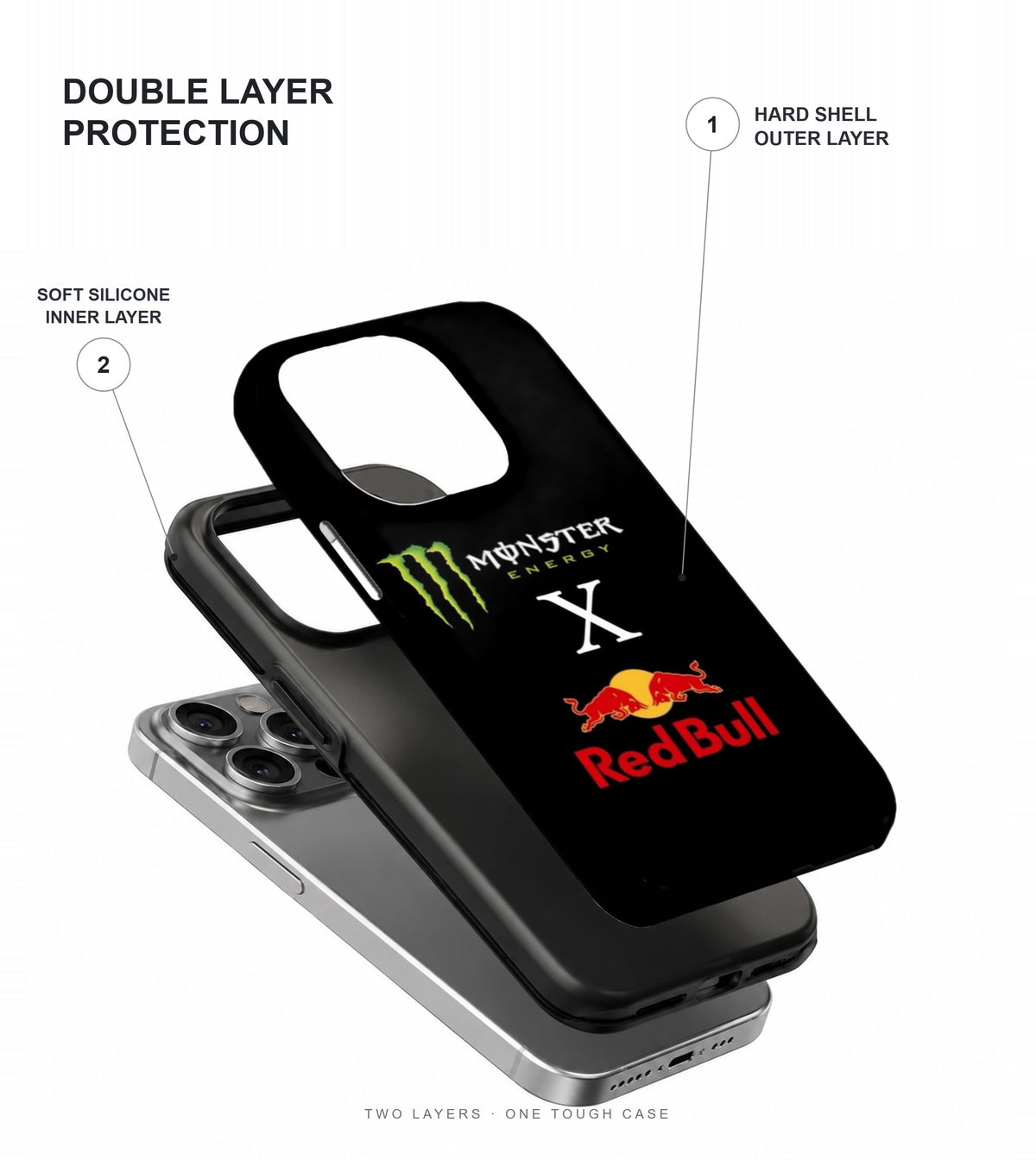 Energy Drink Racing Duo Phone Case double layer protection
