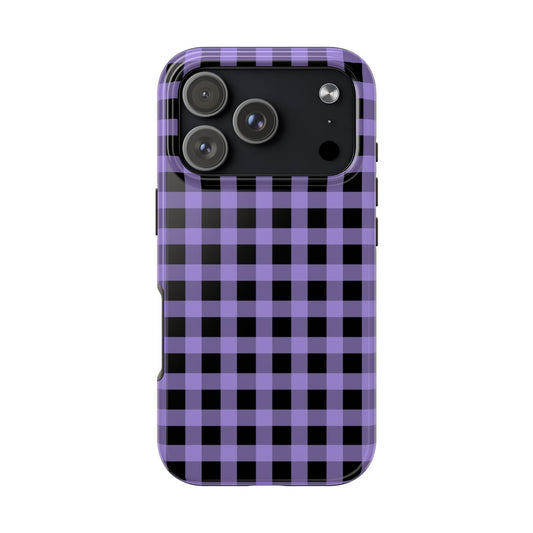 Purple Gingham Phone Case