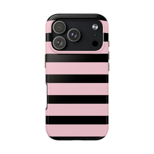 Pink Black Stripe Phone Case