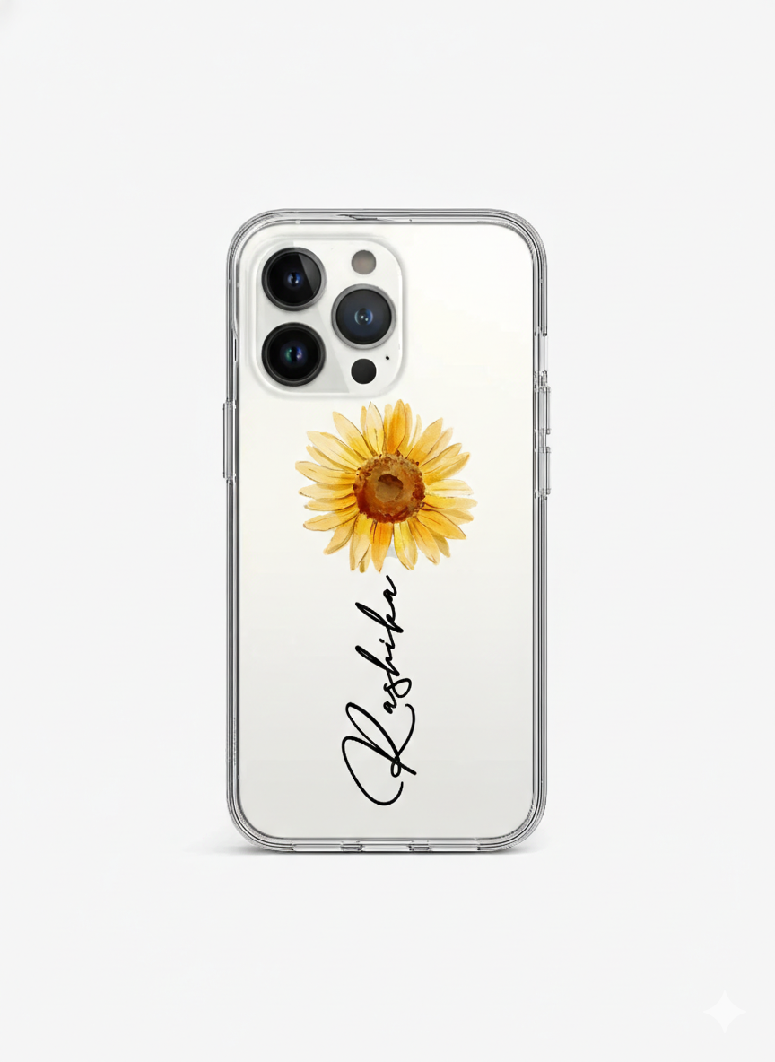 Sunflower Name Case 🌻