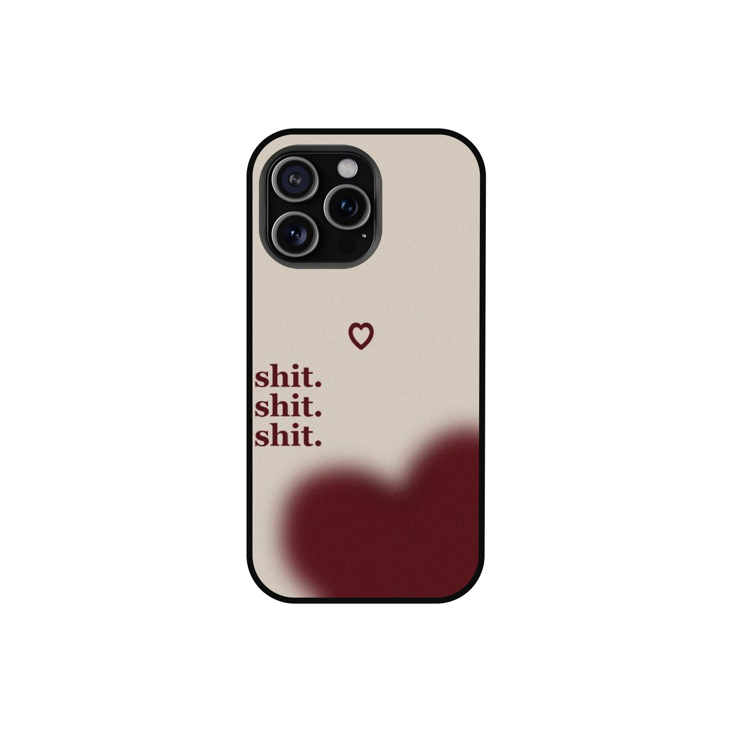Dark Red Aura Phone Case - "shit. shit. shit."