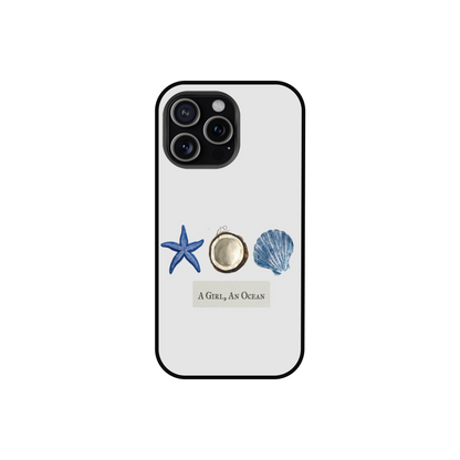 A Girl, An Ocean" Minimalist Shell & Starfish Phone Case