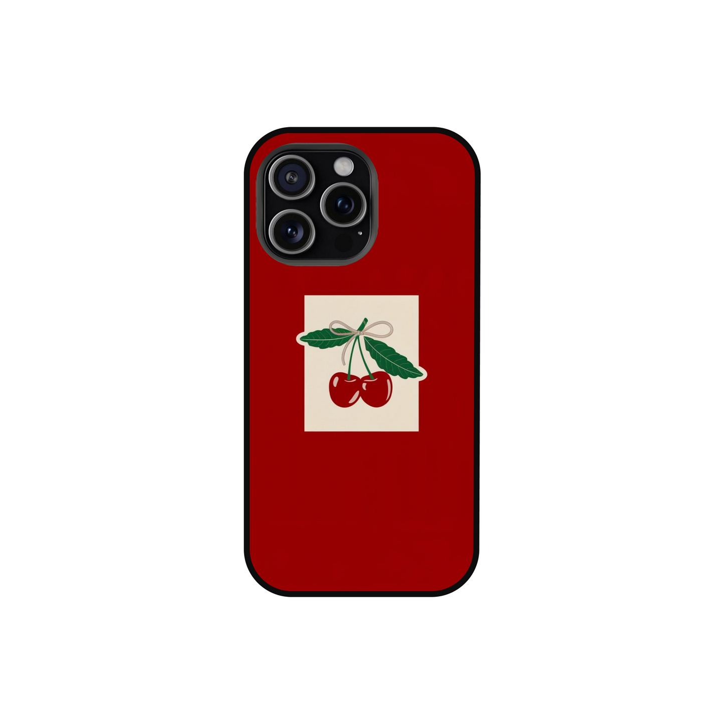 Cherry Red Vintage Print Phone Case