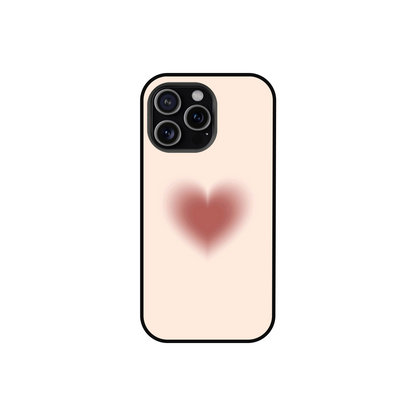 Dreamy Pink Blurry Heart Clear Phone Case