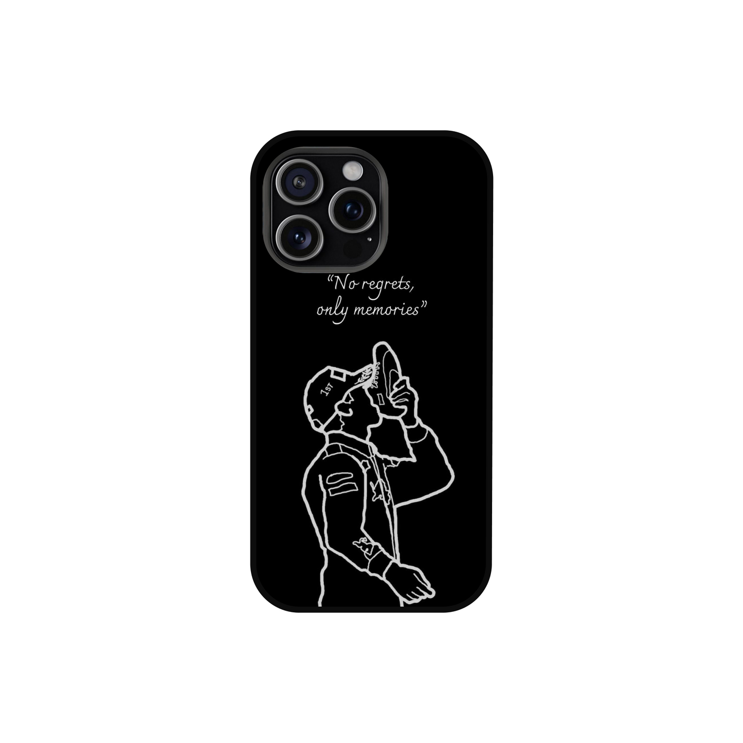 Daniel Ricciardo Quote "No Regrets" F1 Phone Case