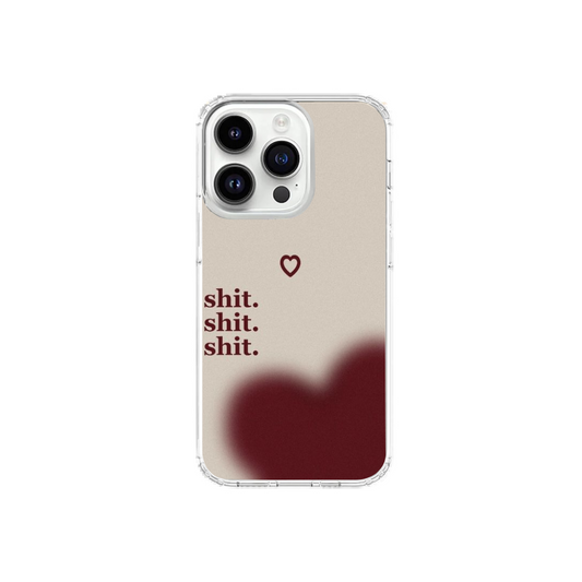 Dark Red Aura Phone Case - "shit. shit. shit."