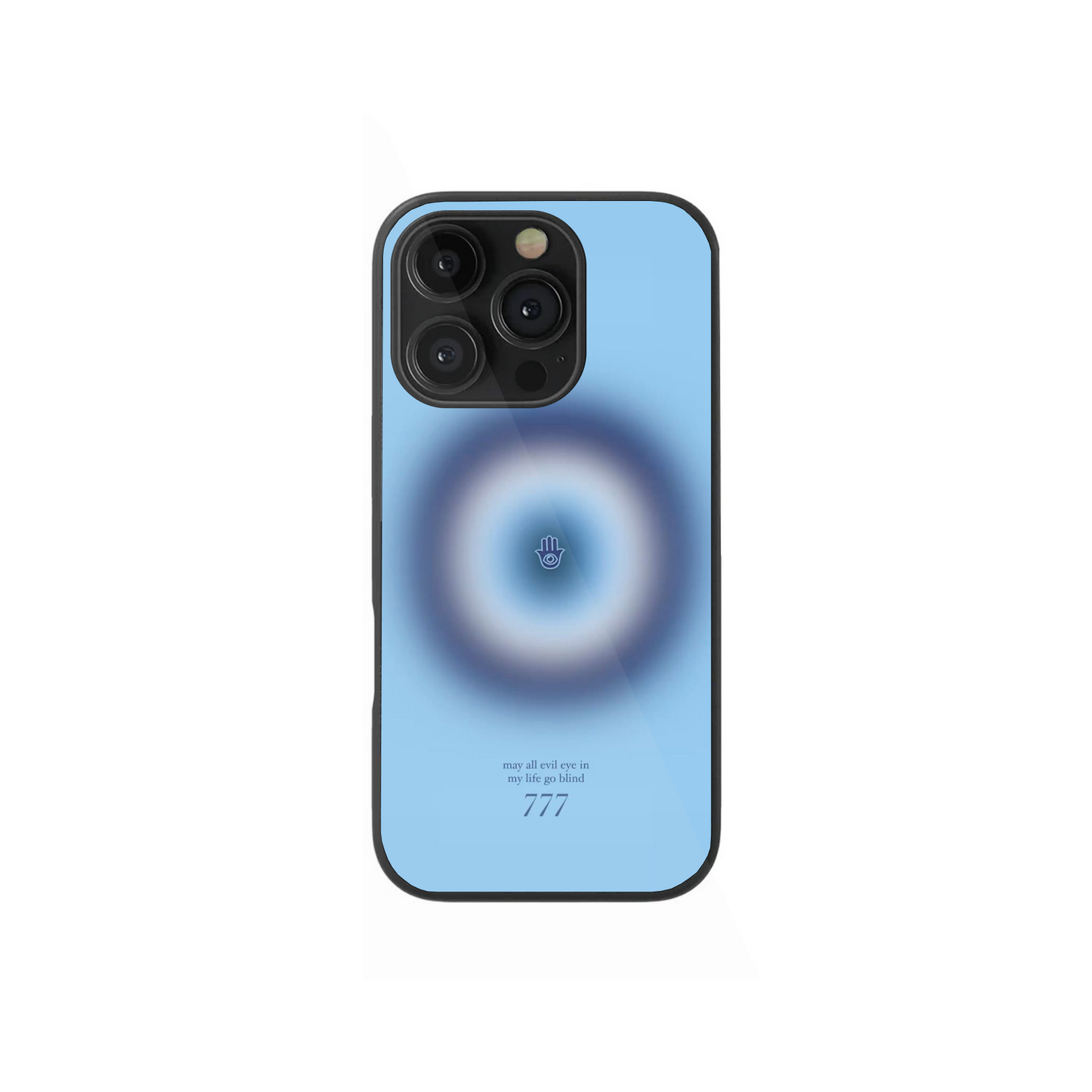 Blue Evil Eye Aura Phone Case - Hamsa Hand & 777 Protection