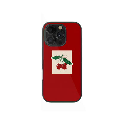 Cherry Red Vintage Print Phone Case