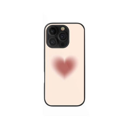 Dreamy Pink Blurry Heart Clear Phone Case