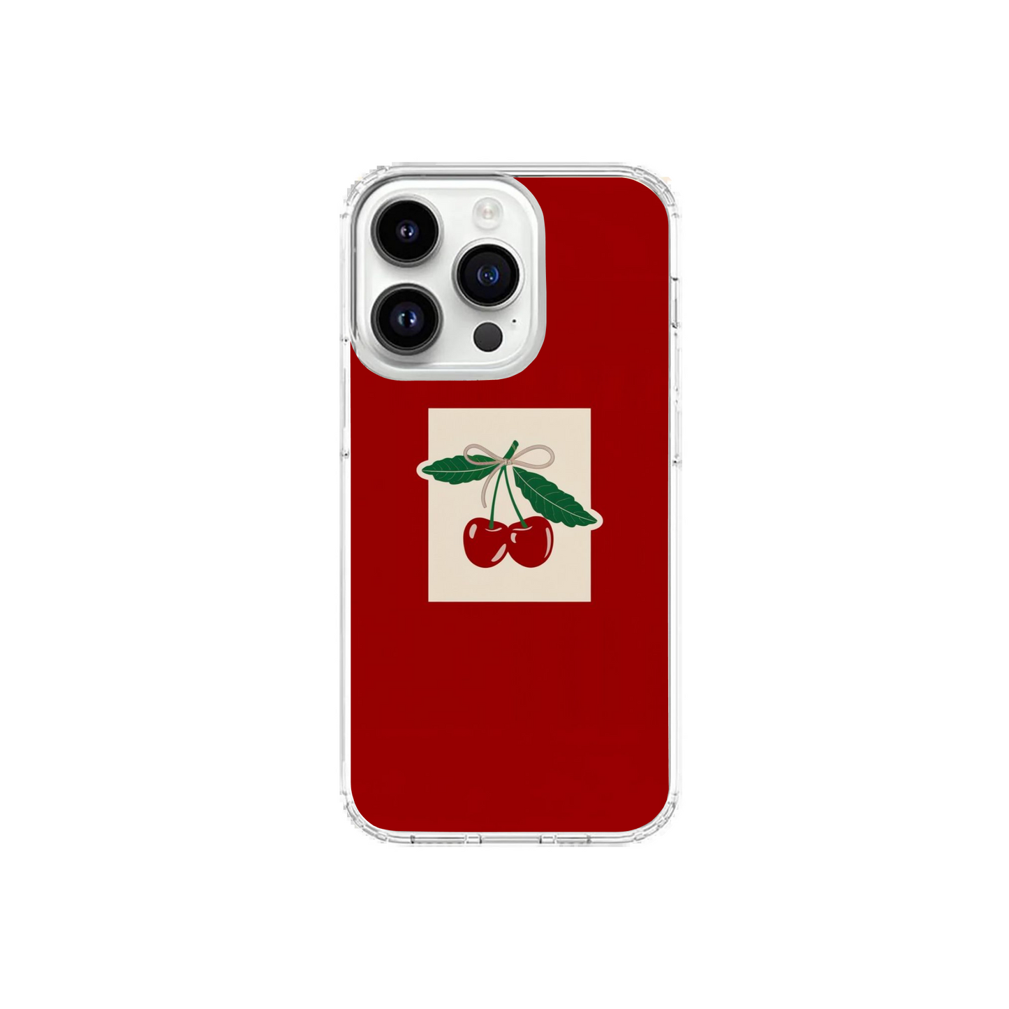 Cherry Red Vintage Print Phone Case