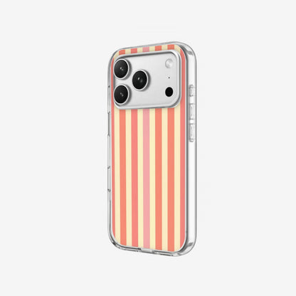Peach Stripe - Clear Silicone angled