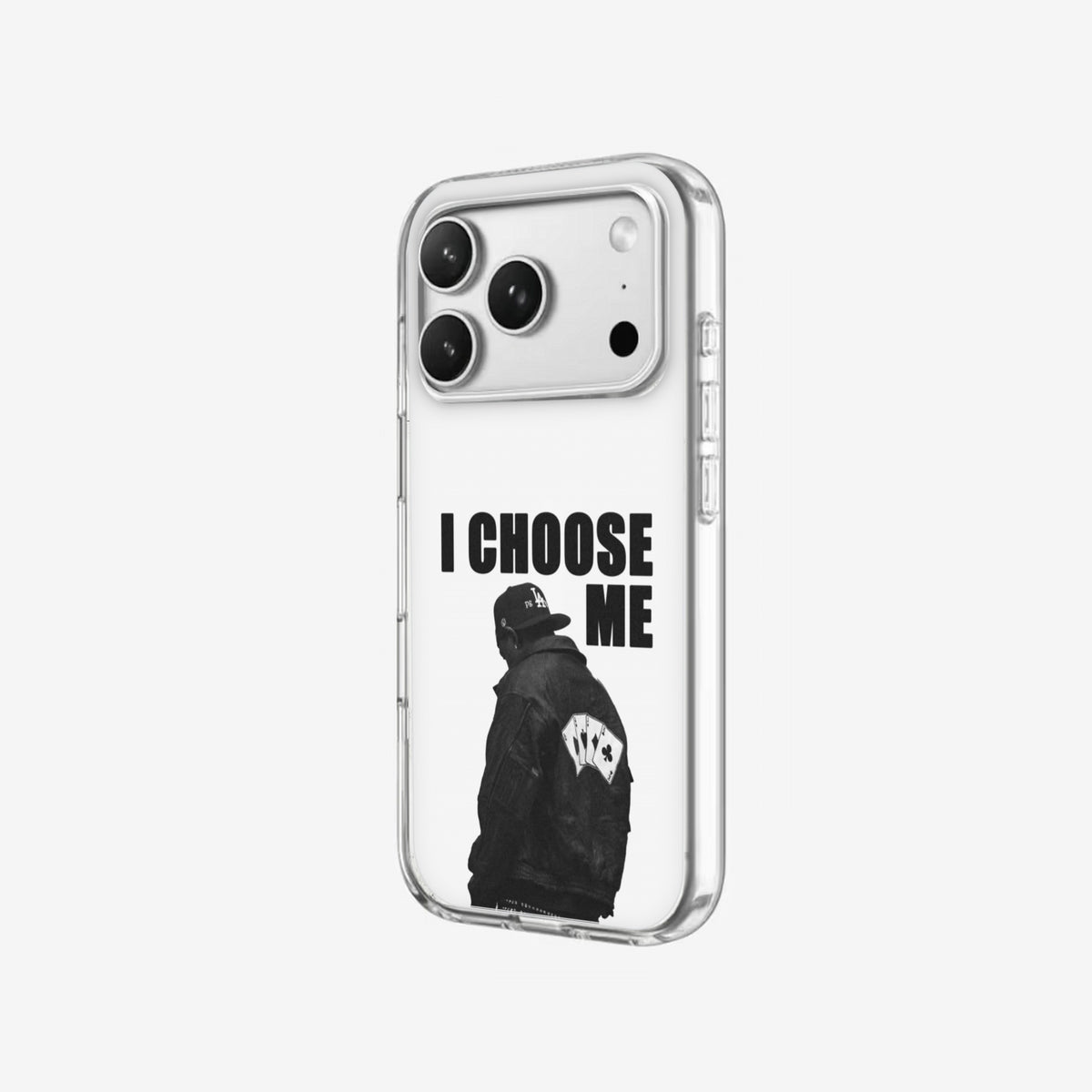 Choose Me - Clear Silicone angled