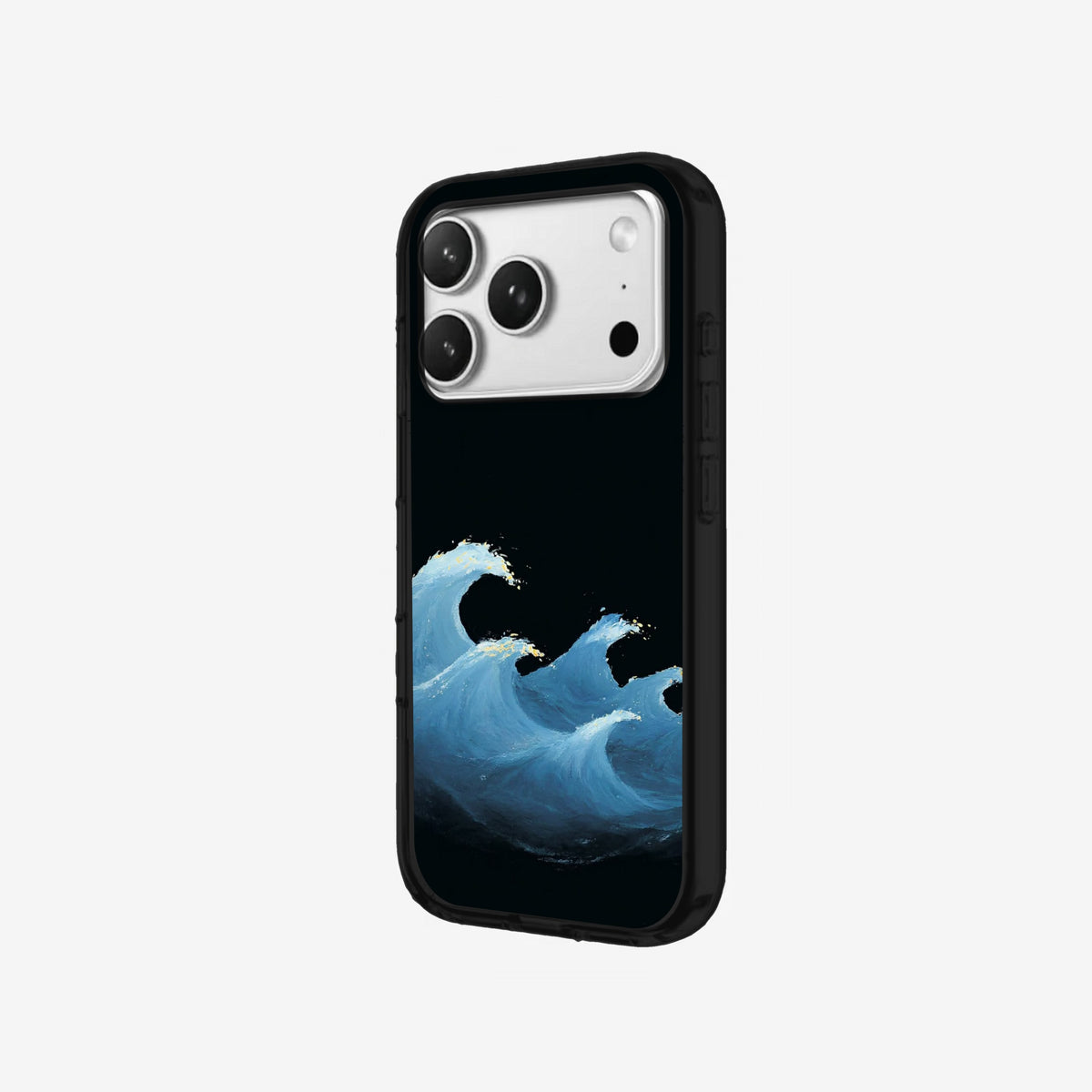 Ocean Wave - Black Silicone angled