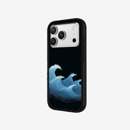 Ocean Wave - Black Silicone angled