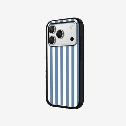 Blue Stripe - Black Silicone angled