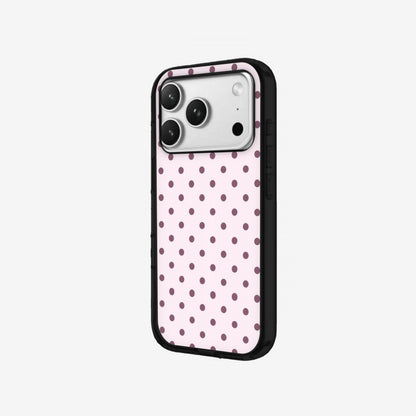 Blush Dots - Black Silicone angled