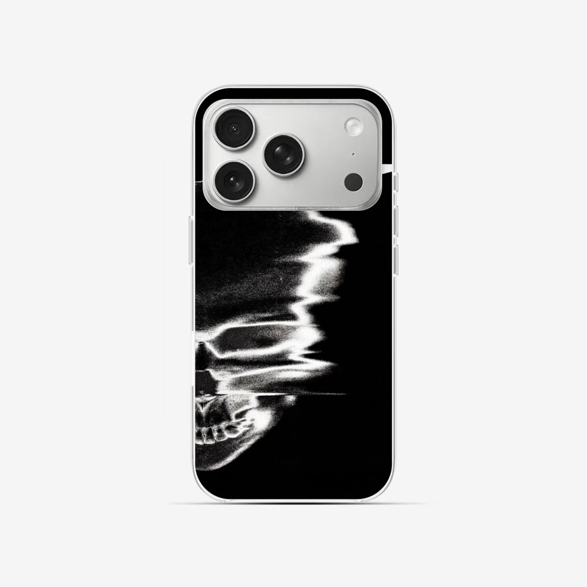 Skull Glitch - Clear Silicone