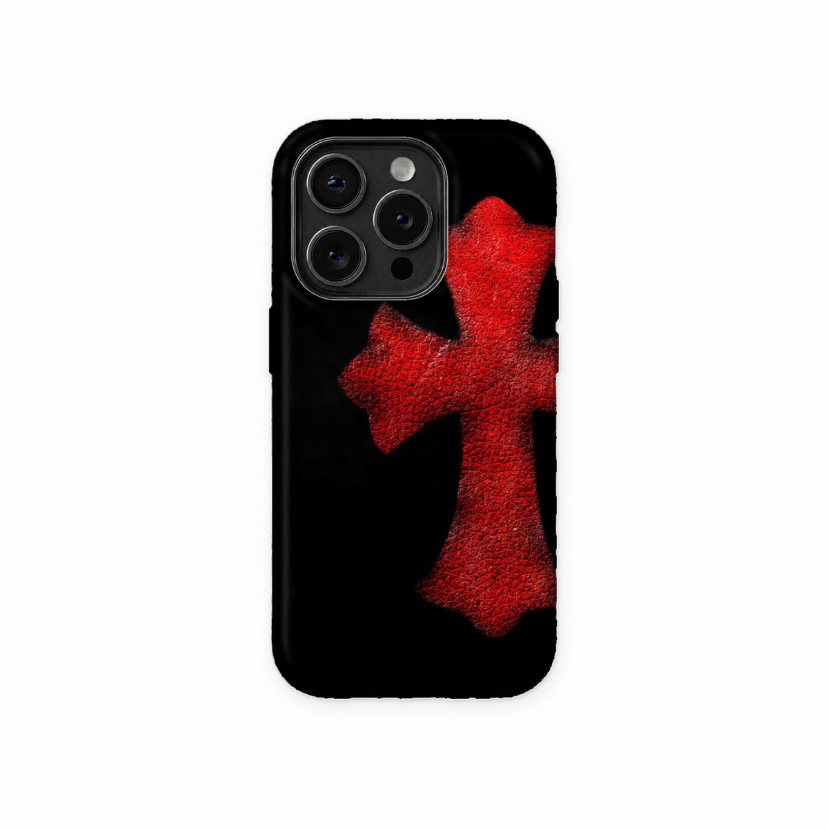 Red Gothic Cross Phone Case front view