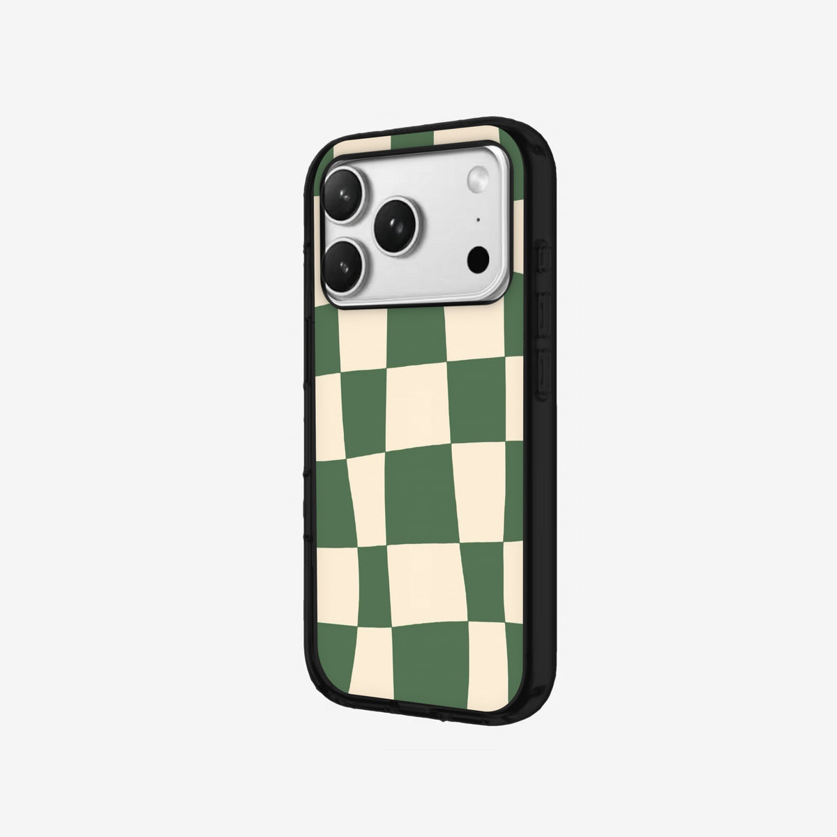 Forest Check - Black Silicone angled