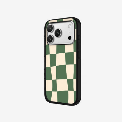 Forest Check - Black Silicone angled