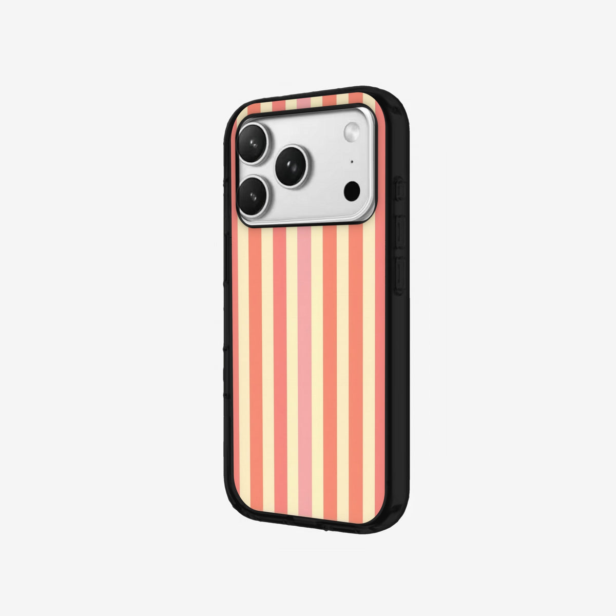 Peach Stripe - Black Silicone angled