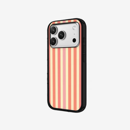 Peach Stripe - Black Silicone angled
