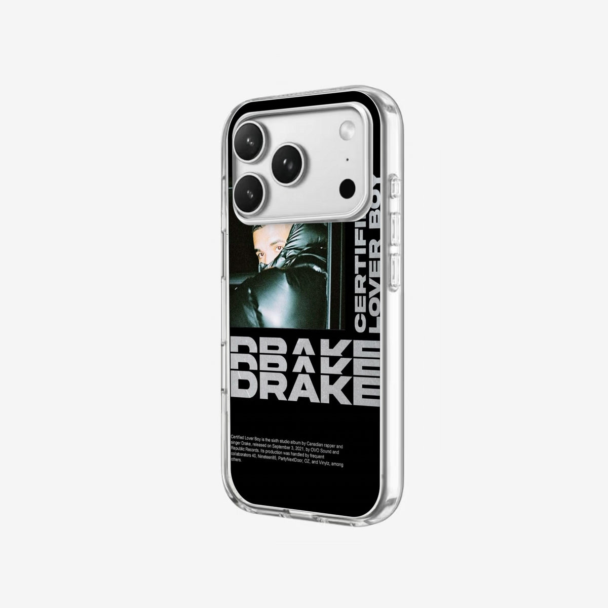 Chrome Type - Clear Silicone angled