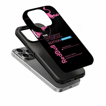 Black and Pink Edition Phone Case layered view