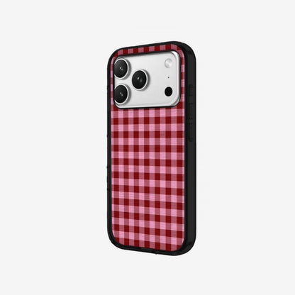 Cherry Gingham - Black Silicone angled