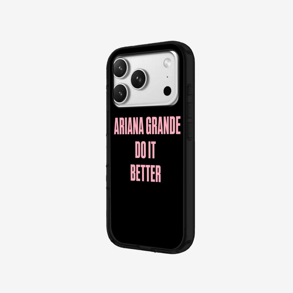 Bold Pink - Black Silicone angled