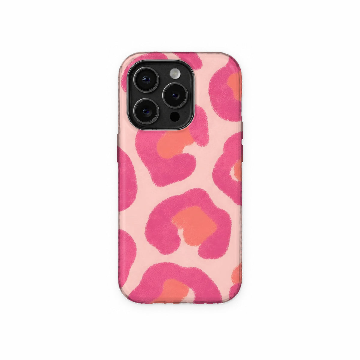 Pink Leopard Print Phone Case front view