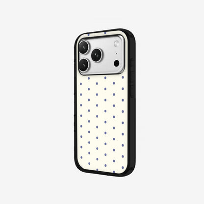Cream Dots - Black Silicone angled