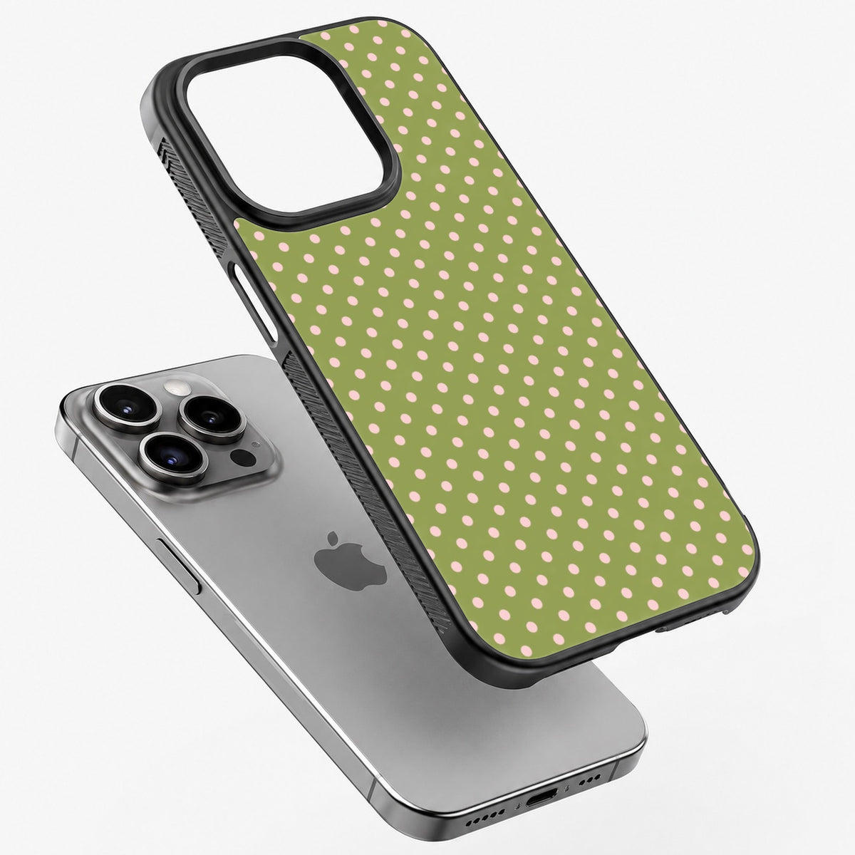 Olive Dots - Bumper Glass Case