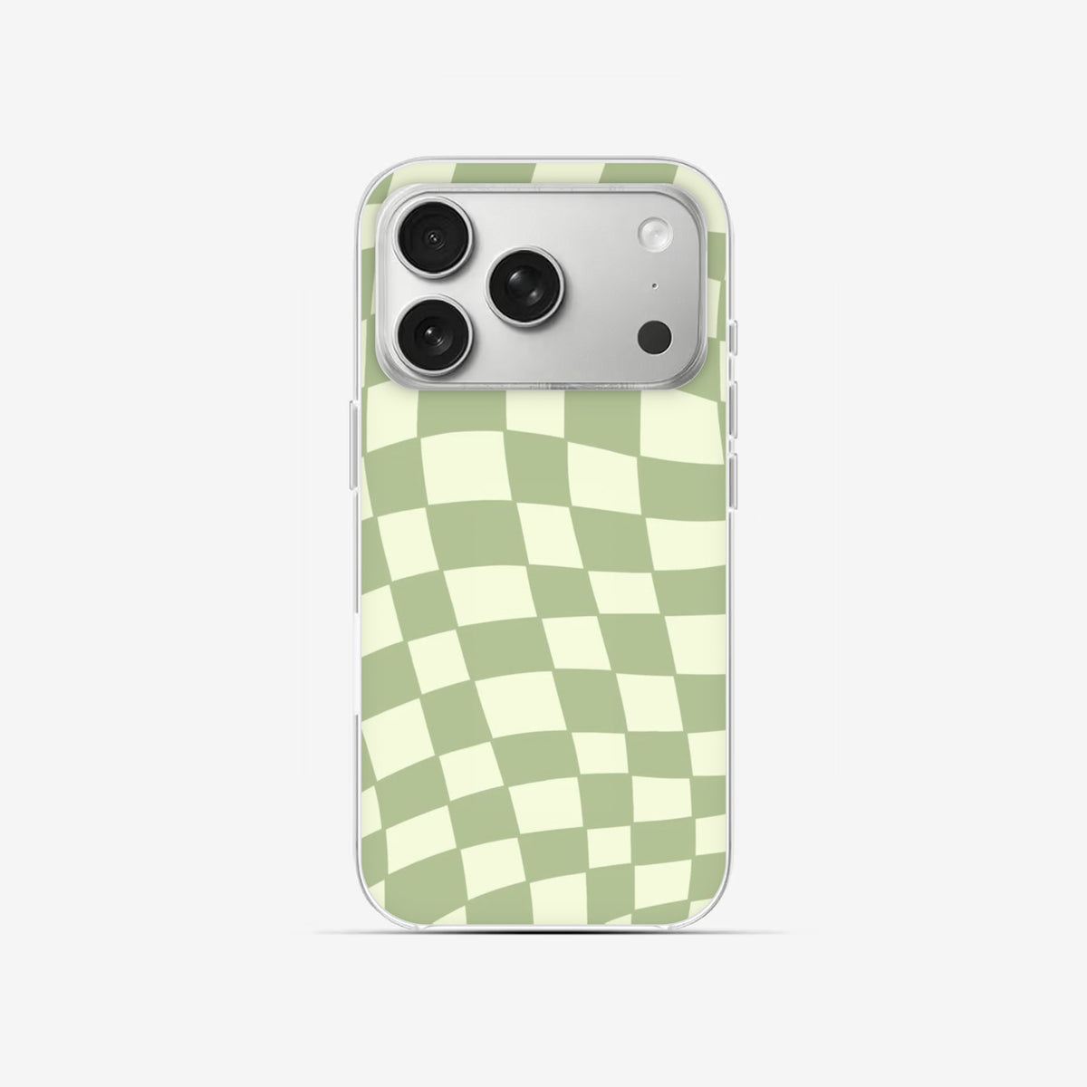Mint Check - Clear Silicone