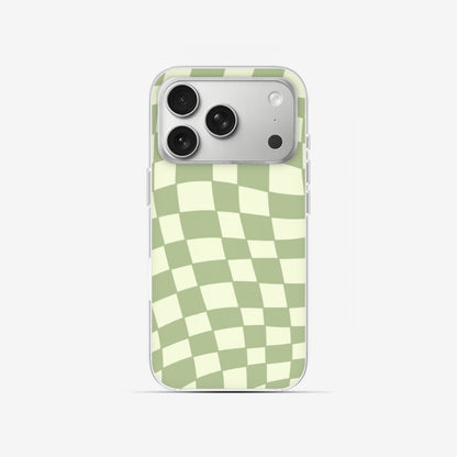 Mint Check - Clear Silicone