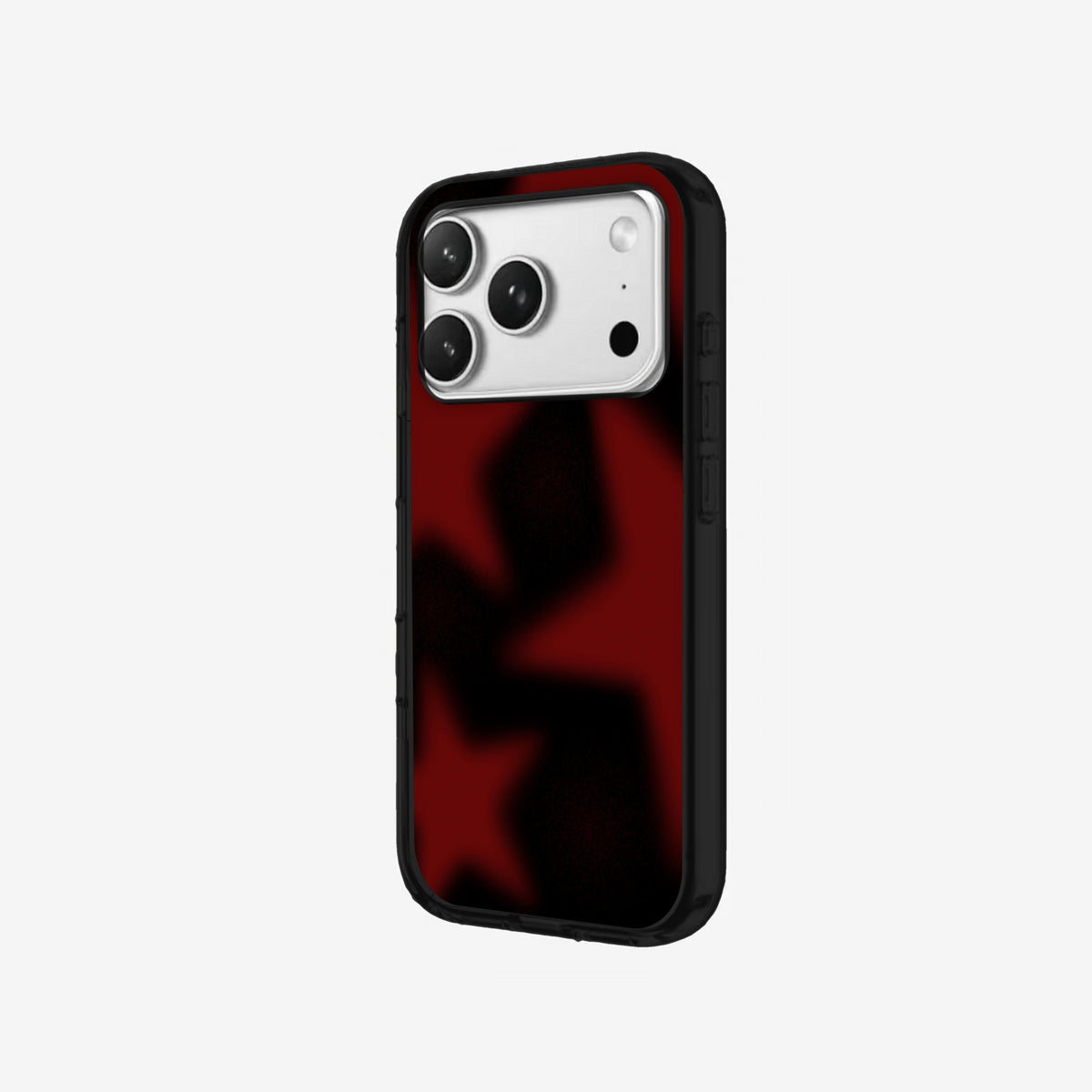 Red Stars - Black Silicone angled
