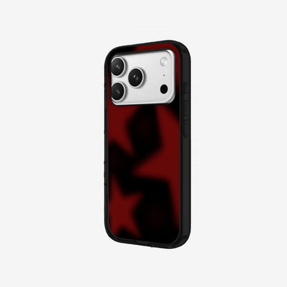 Red Stars - Black Silicone angled