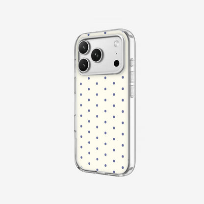 Cream Dots - Clear Silicone angled