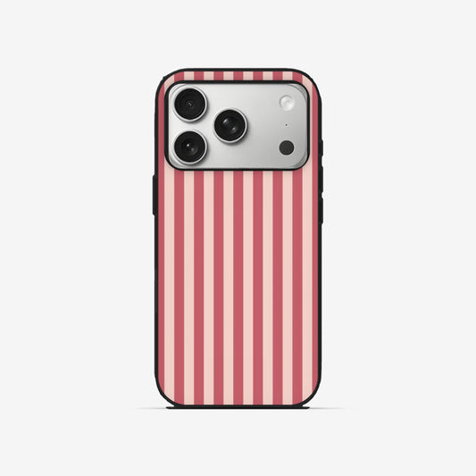 Pink Stripe - Black Silicone