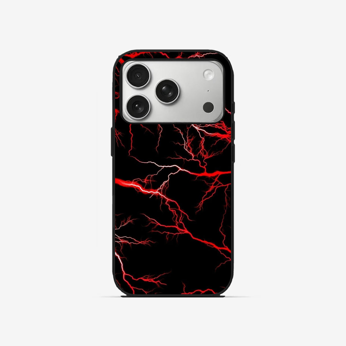 Red Lightning - Black Silicone