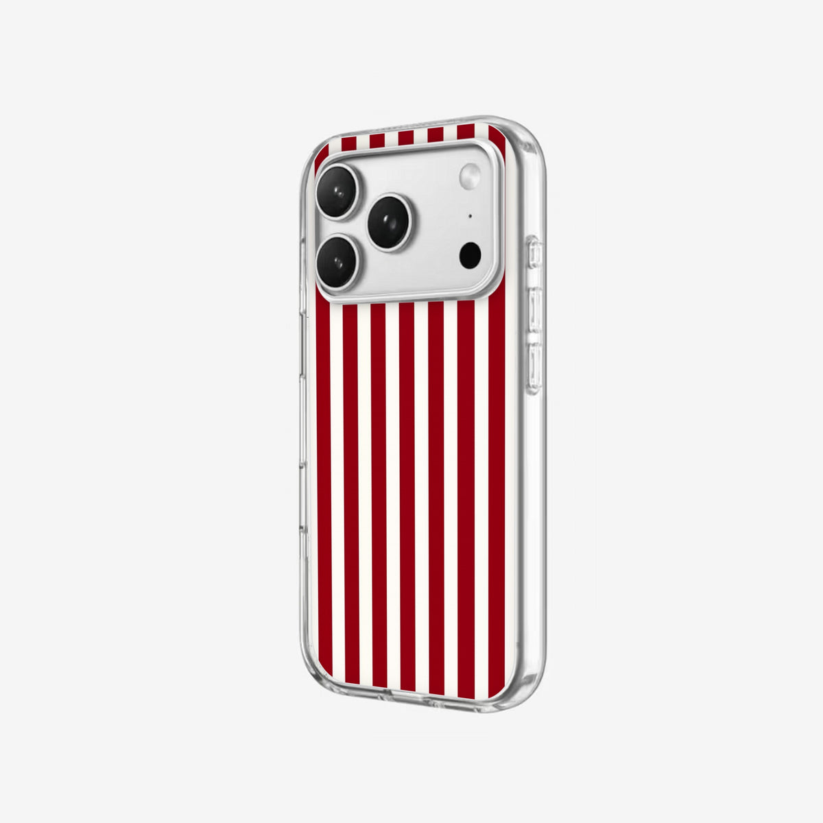 Cherry Stripe - Clear Silicone angled