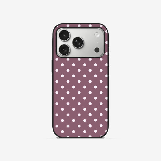 Plum Dots - Black Silicone