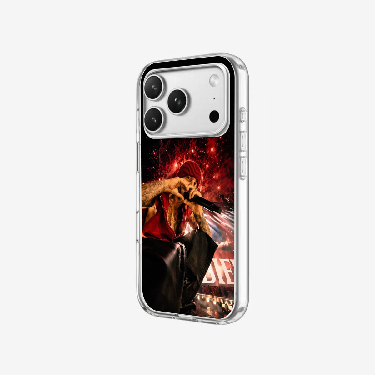 Red Stage - Clear Silicone angled
