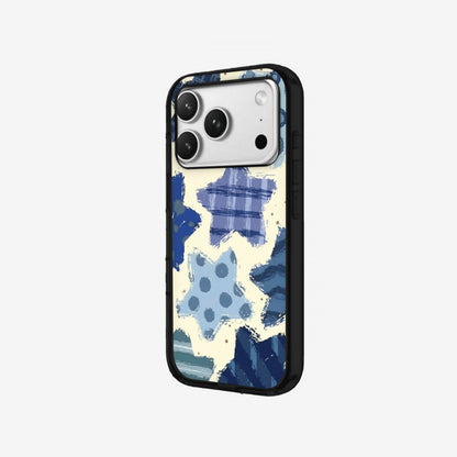 Denim Stars - Black Silicone angled