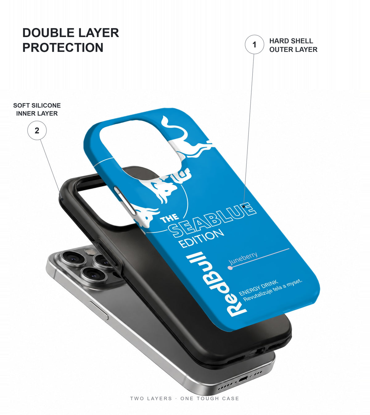 Sea Blue Edition Phone Case double layer protection