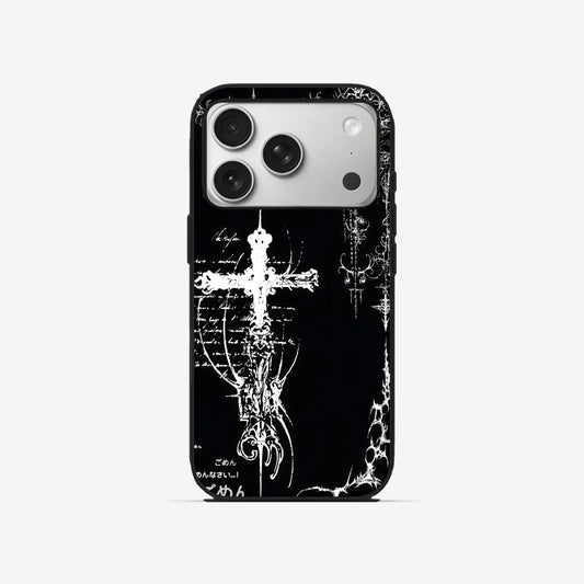 Gothic Cross - Black Silicone